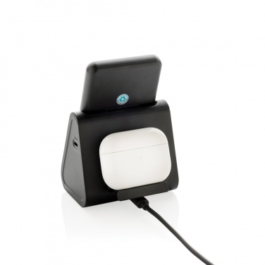 Logo trade promotional products picture of: Powerbase RCS recycled plastic 3 in 1 charger with powerbank