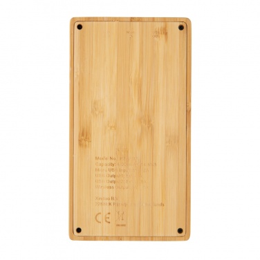 Logo trade advertising product photo of: Bamboo 4.000 mAh wireless 5W Powerbank
