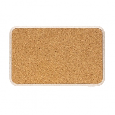 Logo trade business gifts image of: Cork and Wheat 5.000 mAh pocket powerbank