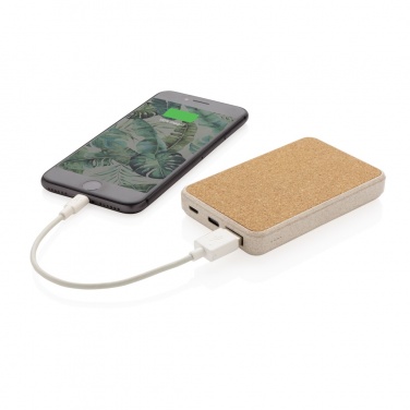 Logotrade advertising product image of: Cork and Wheat 5.000 mAh pocket powerbank