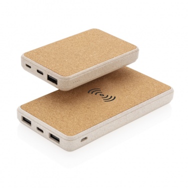 Logotrade promotional merchandise picture of: Cork and Wheat 5.000 mAh pocket powerbank
