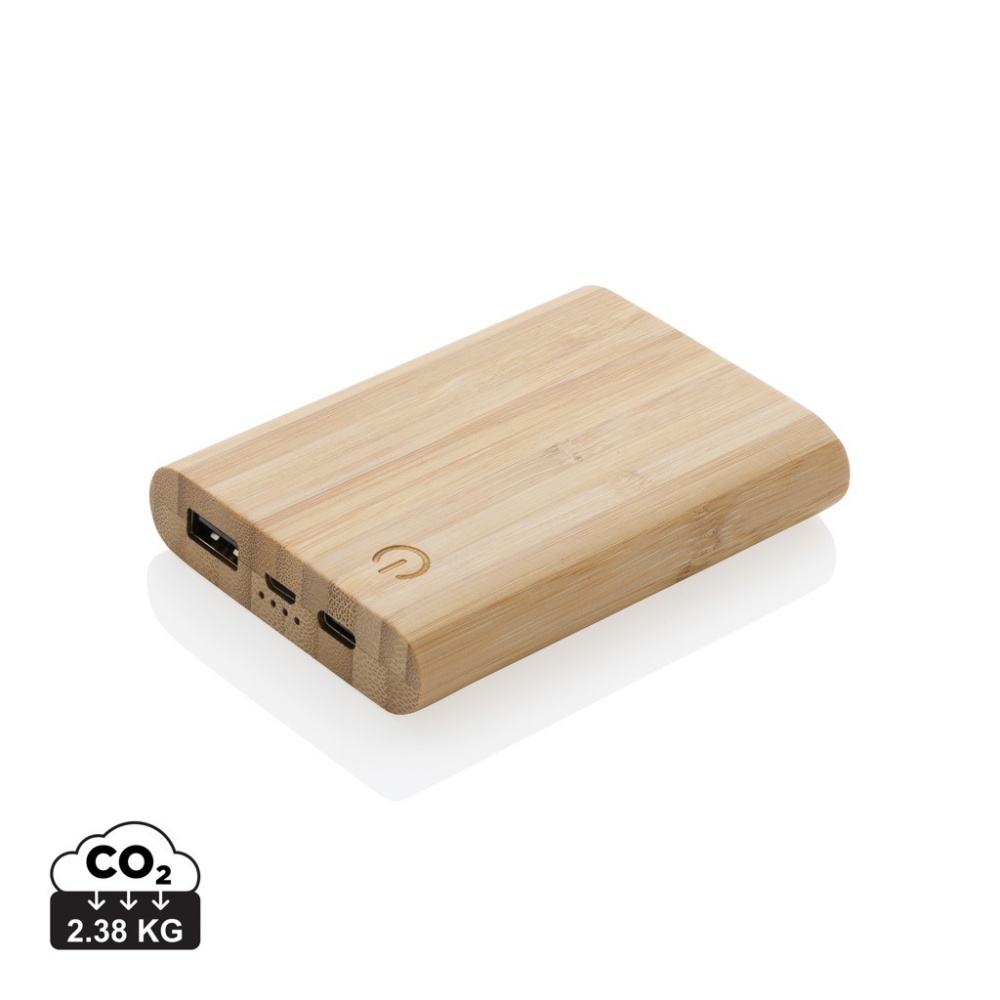 Logo trade promotional products picture of: Bamboo 5.000 mAh powerbank