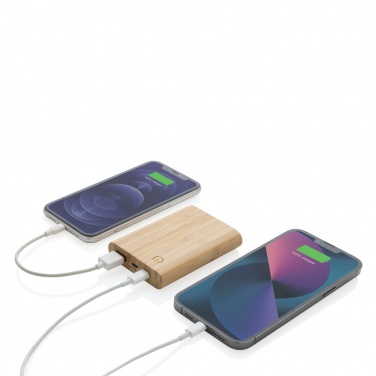 Logotrade promotional merchandise image of: Bamboo 5.000 mAh powerbank