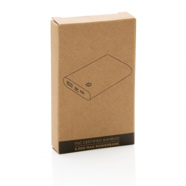 Logotrade corporate gift image of: Bamboo 5.000 mAh powerbank