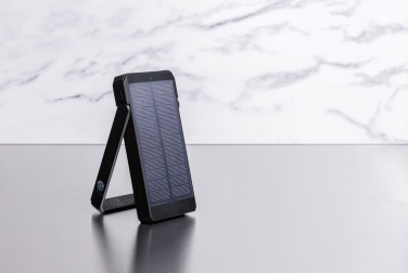 Logo trade promotional product photo of: Skywave RCS recycled plastic solar powerbank 10000 mAh