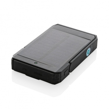 Logo trade promotional merchandise image of: Skywave RCS rplastic solar powerbank 5000 mAh 10W wireless