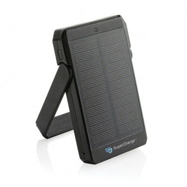 Logo trade promotional merchandise photo of: Skywave RCS rplastic solar powerbank 5000 mAh 10W wireless