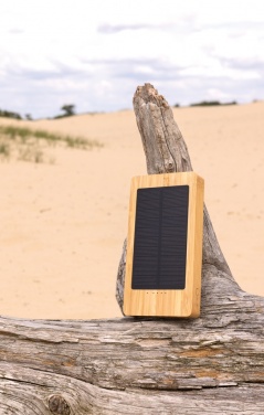 Logotrade promotional giveaways photo of: Sunwick 10.000 mAh Bamboo solar powerbank