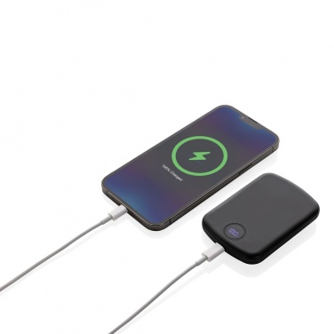 Logo trade promotional merchandise picture of: MagBoost RCS recycled plastic 5000 mah magnetic powerbank