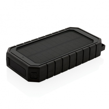 Logo trade promotional items picture of: RCS recycled plastic Solar powerbank with 10W Wireless