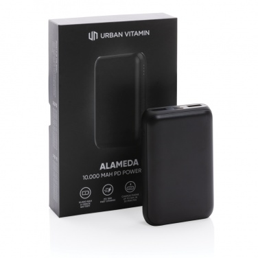 Logo trade promotional merchandise image of: Urban Vitamin Alameda 10.000 mAh 18W PD powerbank