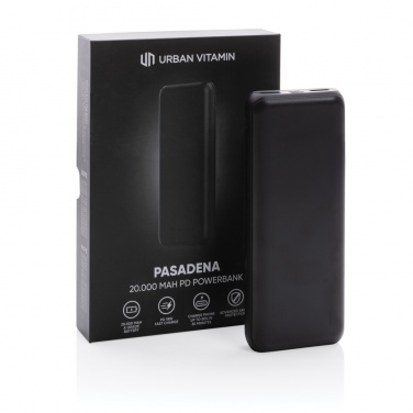 Logo trade promotional item photo of: Urban Vitamin Pasadena 20.000 mAh 18W PD powerbank