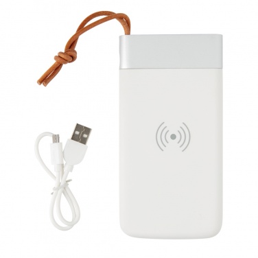 Logo trade corporate gifts picture of: Aria 8.000 mAh 5W wireless charging powerbank