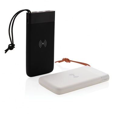 Logo trade promotional gifts image of: Aria 8.000 mAh 5W wireless charging powerbank