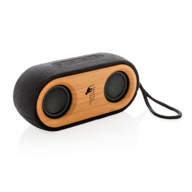 Logo trade promotional giveaways image of: Bamboo X double speaker