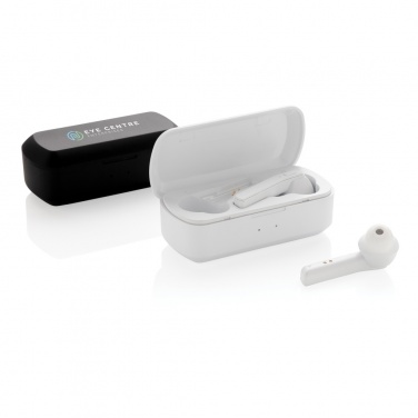 Logo trade promotional giveaways image of: Free Flow TWS earbuds in charging case