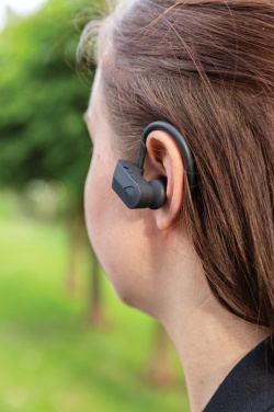 Logo trade corporate gift photo of: TWS sport earbuds in charging case