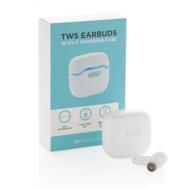 Logotrade promotional items photo of: TWS earbuds in UV-C sterilising charging case