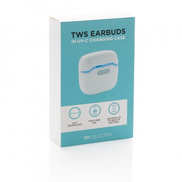 Logotrade promotional merchandise photo of: TWS earbuds in UV-C sterilising charging case