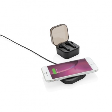 Logo trade advertising product photo of: TWS earbuds in wireless charging case
