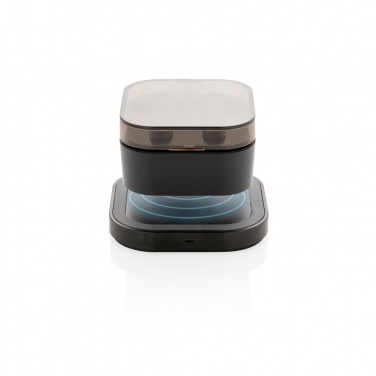 Logo trade promotional merchandise picture of: TWS earbuds in wireless charging case