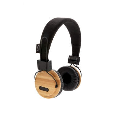 Logo trade advertising products picture of: Bamboo wireless headphone