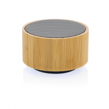 Logo trade promotional products image of: RCS recycled plastic and bamboo 3W wireless speaker