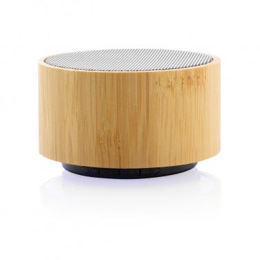 Logo trade promotional gifts image of: RCS recycled plastic and bamboo 3W wireless speaker