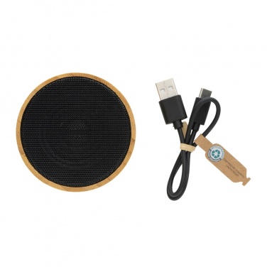 Logotrade promotional merchandise picture of: RCS recycled plastic and bamboo 3W wireless speaker