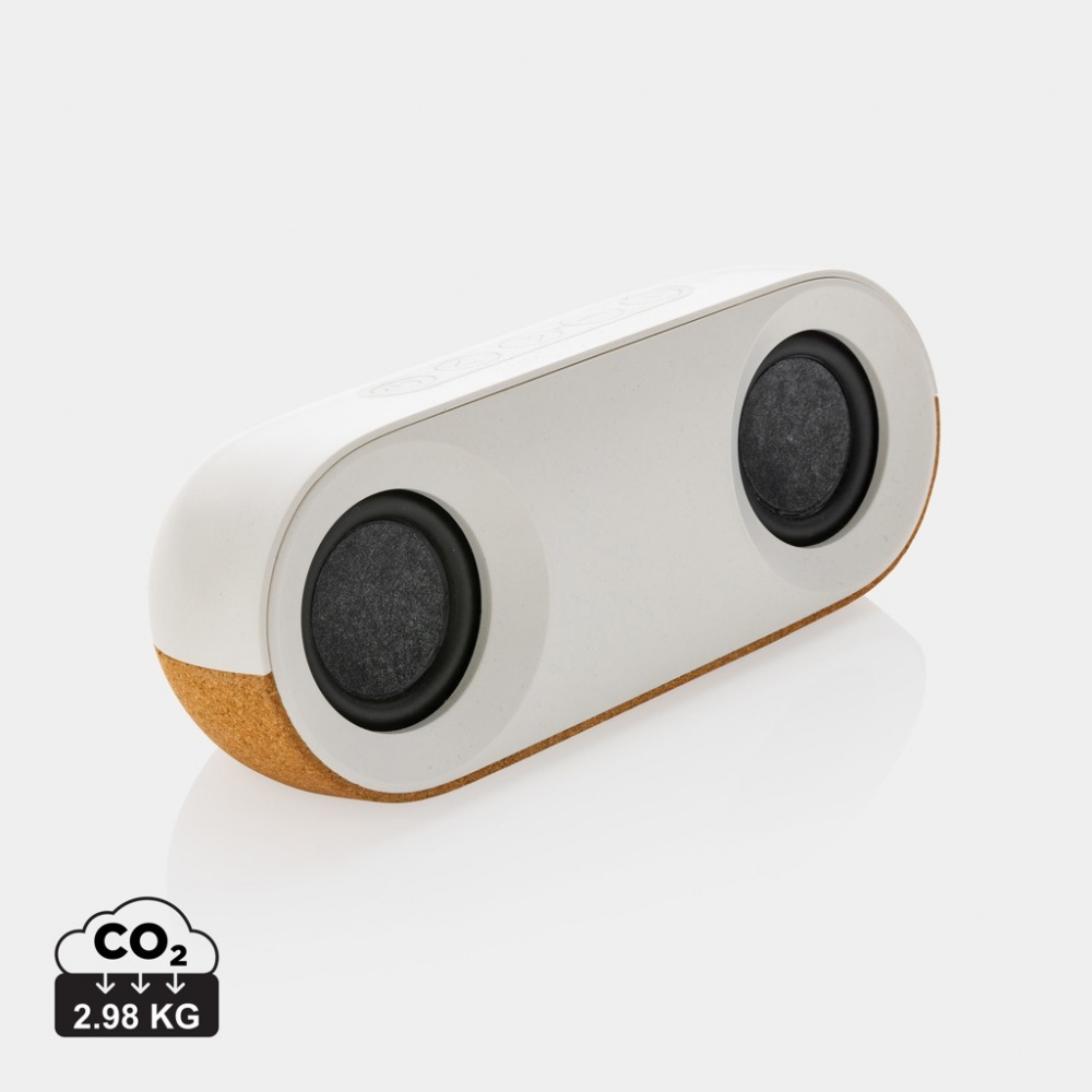 Logotrade promotional gift image of: Oregon RCS recycled plastic and cork 10W speaker