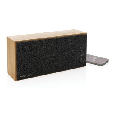 Logo trade promotional gifts picture of: Wynn 20W bamboo wireless speaker