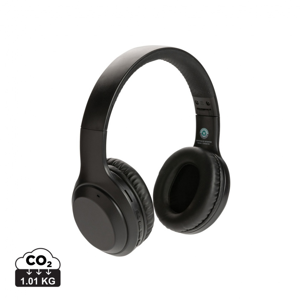 Logo trade corporate gifts picture of: RCS standard recycled plastic headphone