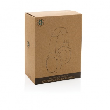 Logotrade promotional giveaway picture of: RCS and bamboo Elite Foldable wireless headphone