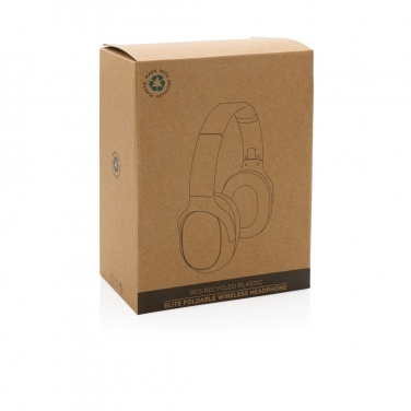 Logotrade promotional product picture of: RCS recycled plastic Elite Foldable wireless headphone