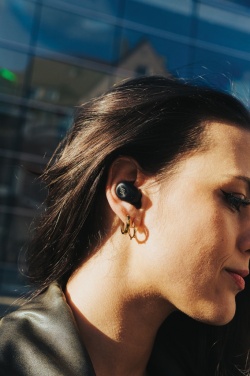 Logotrade promotional item image of: Urban Vitamin Palm Springs RCS rplastic ENC earbuds