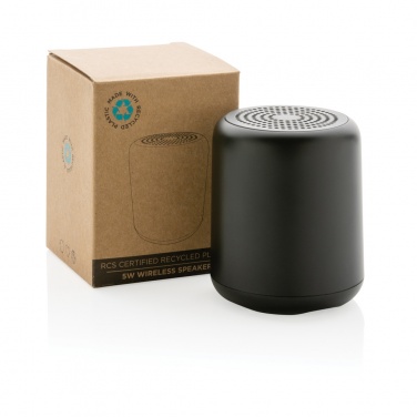 Logo trade promotional items picture of: RCS certified recycled plastic 5W Wireless speaker