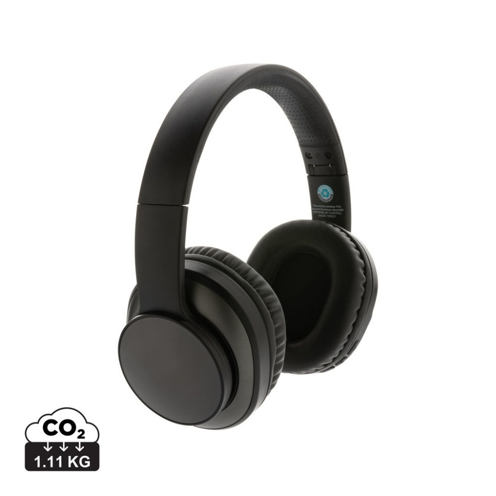 Logo trade promotional product photo of: Terra RCS recycled aluminium wireless headphone
