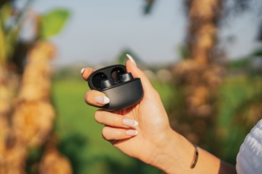 Logo trade corporate gifts image of: Terra RCS recycled aluminium wireless earbuds