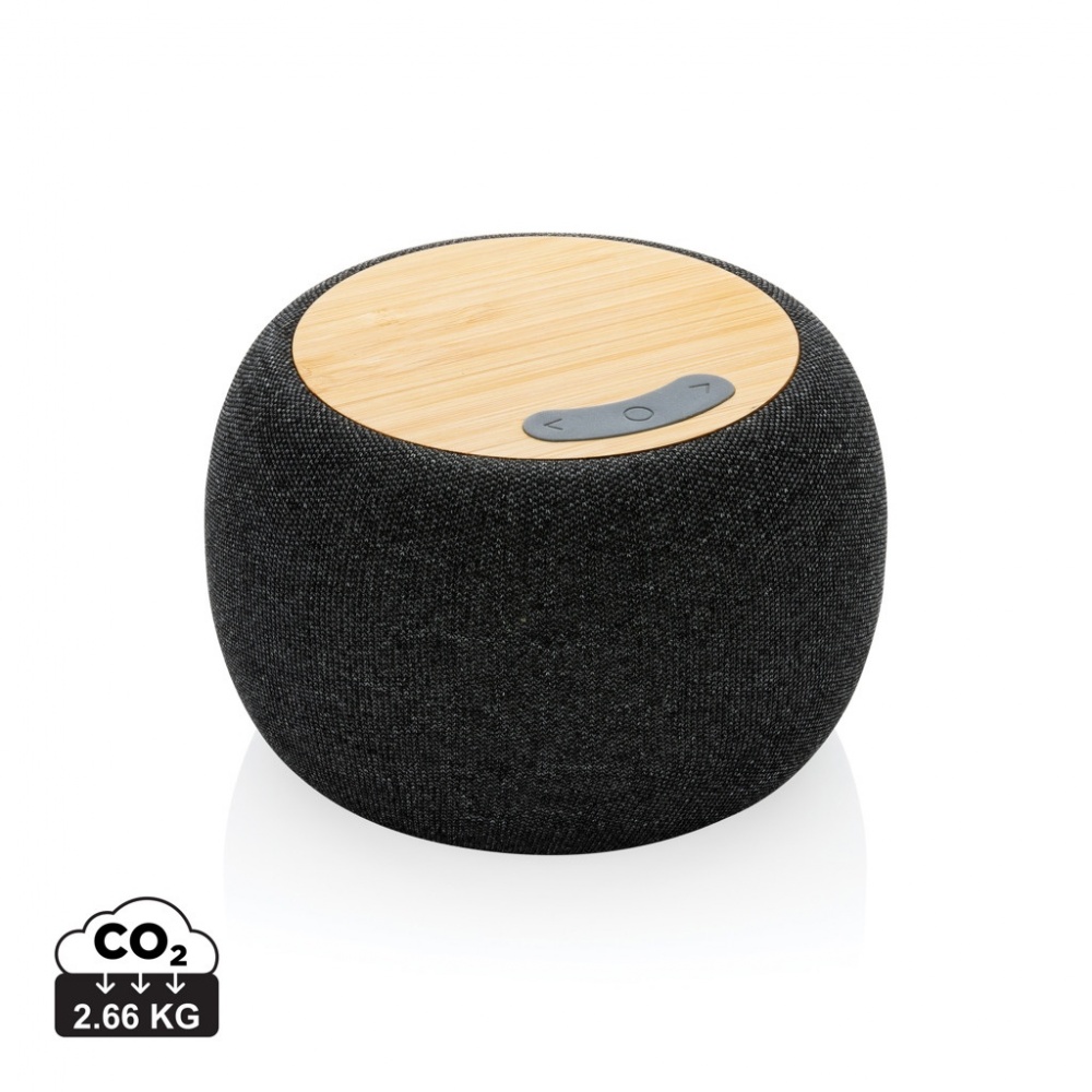 Logo trade promotional merchandise photo of: RCS Rplastic/PET and bamboo 5W speaker