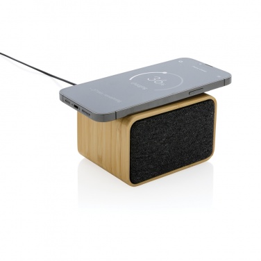 Logotrade advertising product image of: RCS Rplastic 3W speaker with bamboo 5W wireless