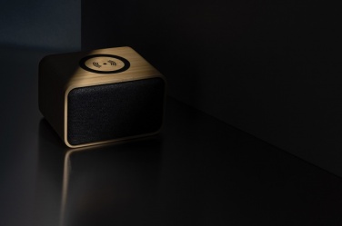 Logotrade promotional items photo of: RCS Rplastic 3W speaker with bamboo 5W wireless