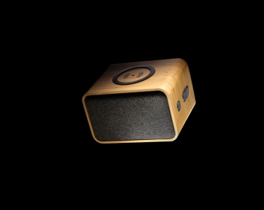 Logo trade promotional items image of: RCS Rplastic 3W speaker with bamboo 5W wireless