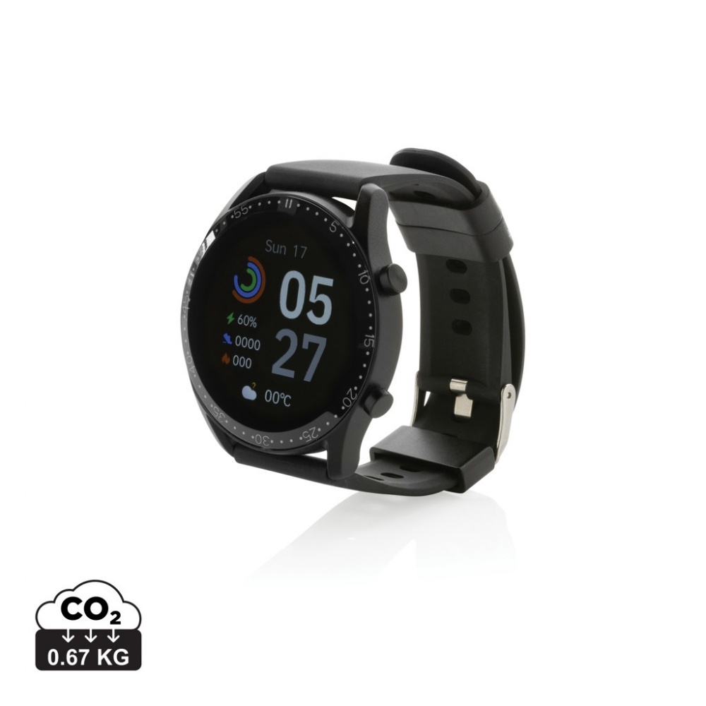 Logo trade corporate gift photo of: RCS recycled TPU Fit Watch round