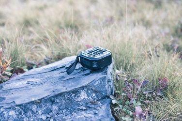 Logo trade advertising products image of: 3W RCS recycled plastic wireless sunwave solar speaker