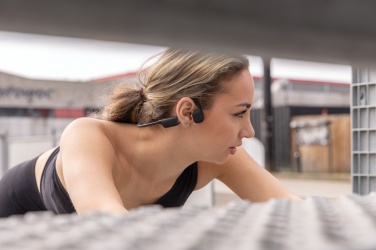 Logo trade promotional giveaway photo of: Urban Vitamin Glendale RCS rplastic air conductive headphone