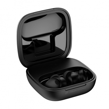 Logo trade promotional merchandise image of: Lakewood RCS recycled and repairable wireless earbuds