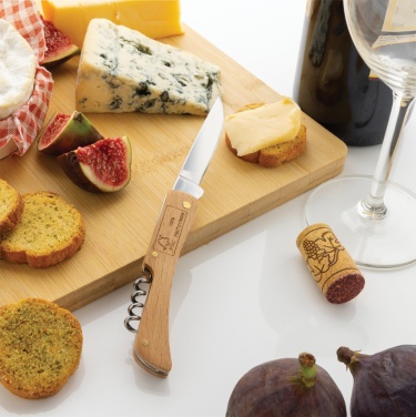 Logo trade promotional giveaways image of: Wooden knife with bottle opener