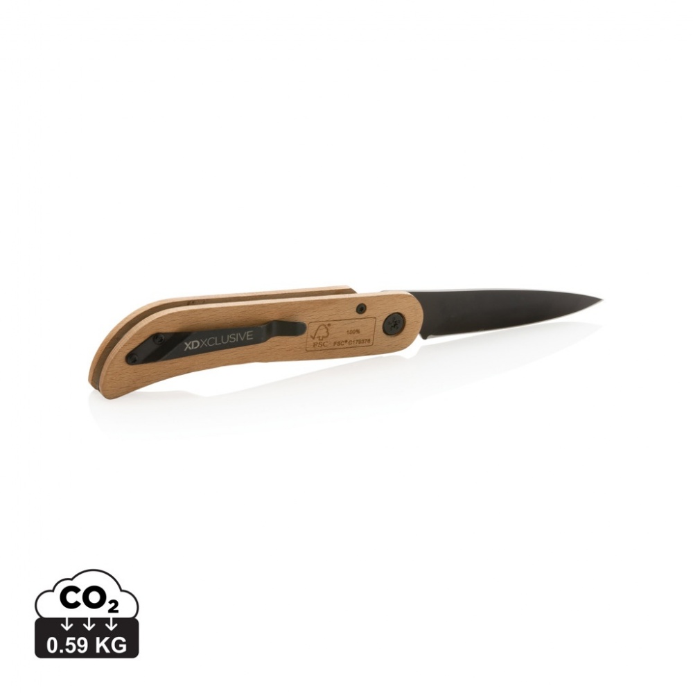Logotrade promotional giveaway picture of: Nemus Luxury Wooden knife with lock