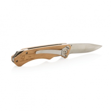 Logo trade promotional merchandise image of: Wooden outdoor knife