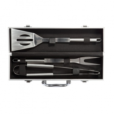 Logotrade promotional gift image of: 3 pcs barbecue set in aluminium box